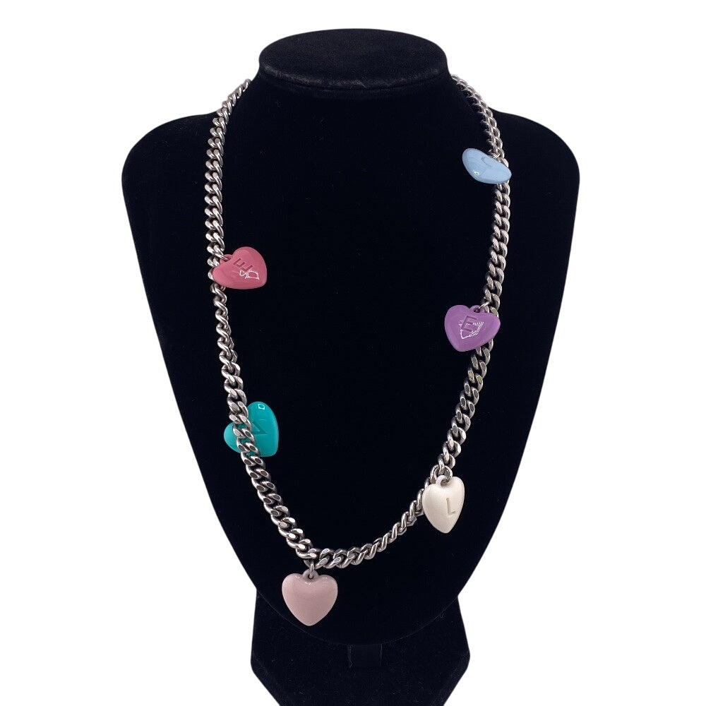 CELINE Necklace SLF1212 Silver Multi Women Used Authentic