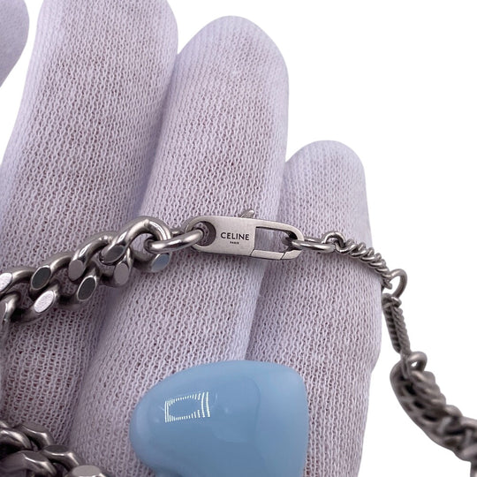 CELINE Necklace SLF1212 Silver Multi Women Used Authentic