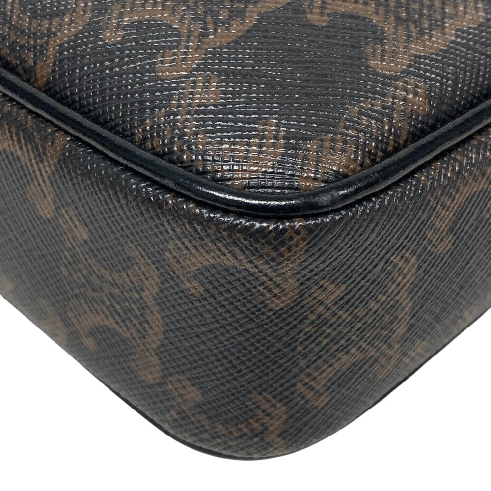 CELINE Shoulder Bag PVC, Leather black Triomphe Medium Women Used Authentic