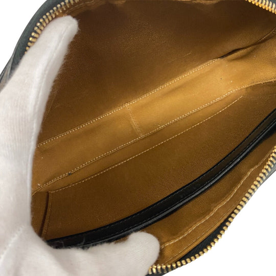 CELINE Shoulder Bag PVC, Leather black Triomphe Medium Women Used Authentic
