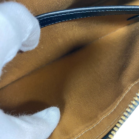 CELINE Shoulder Bag PVC, Leather black Triomphe Medium Women Used Authentic