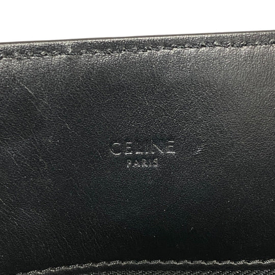 CELINE Tote Bag PVC, Leather black Triomphe Vertical Cover Women Used Authentic