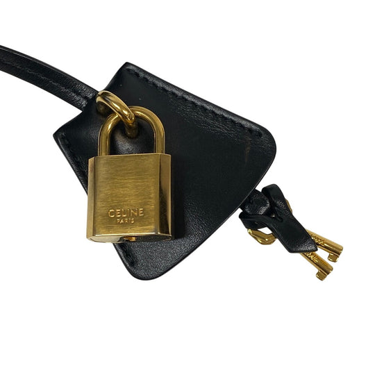 CELINE Tote Bag PVC, Leather black Triomphe Vertical Cover Women Used Authentic