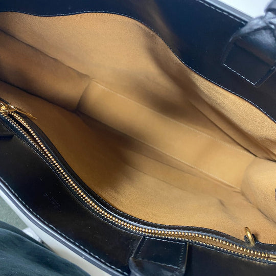 CELINE Tote Bag PVC, Leather black Triomphe Vertical Cover Women Used Authentic