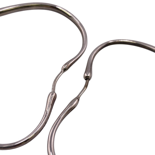 TIFFANY&Co. Pierce Silver925 Silver 925 9.7g Open Heart Hoop Earrings Women Used Authentic