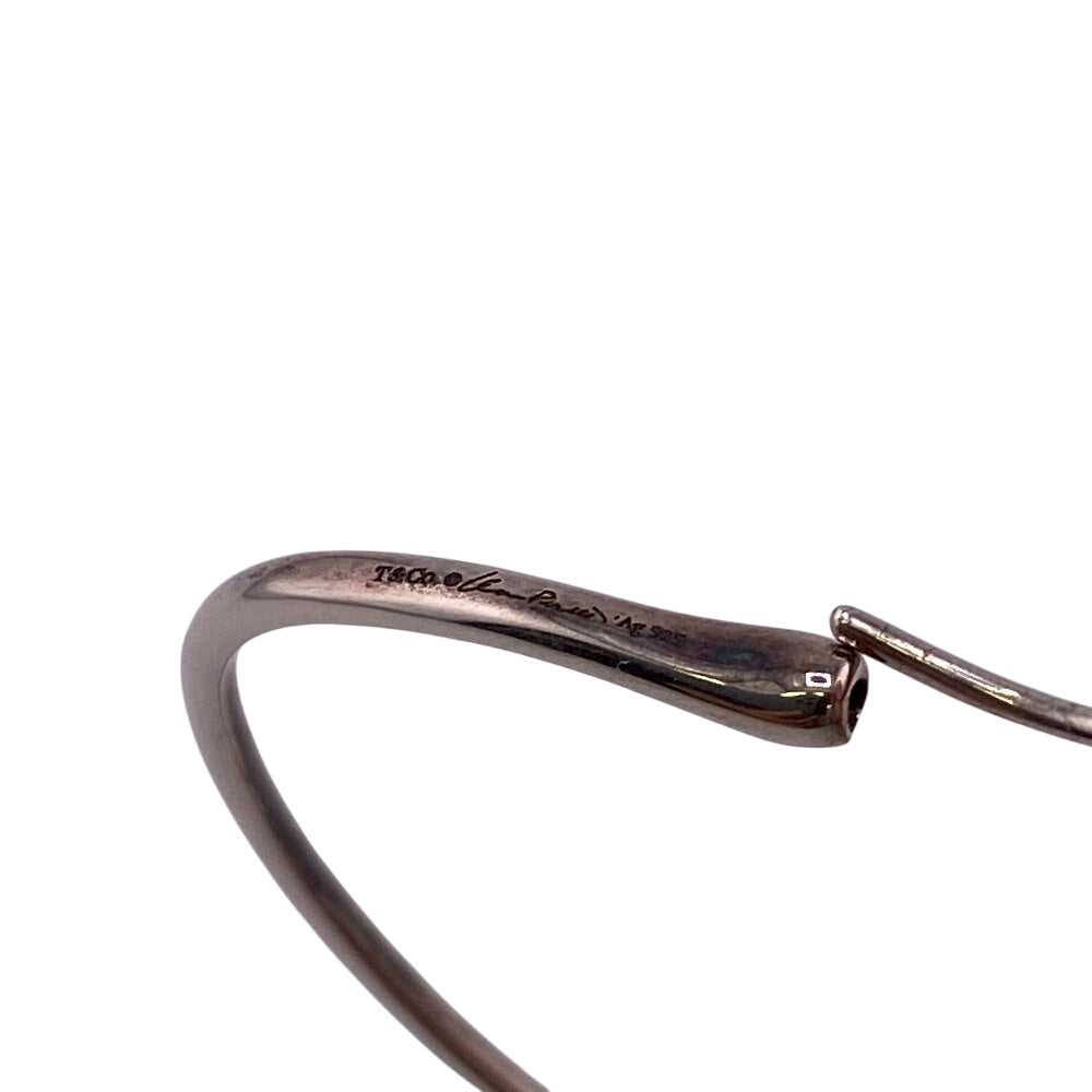 TIFFANY&Co. Pierce Silver925 Silver 925 9.7g Open Heart Hoop Earrings Women Used Authentic