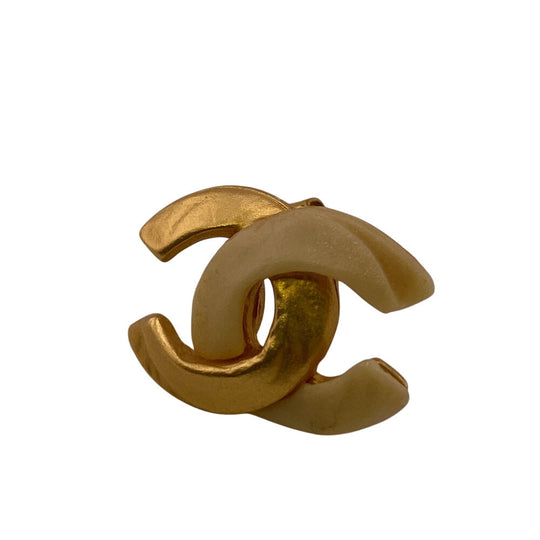 CHANEL Pierce Gold Plated gold 00T COCO Mark Women Used Authentic
