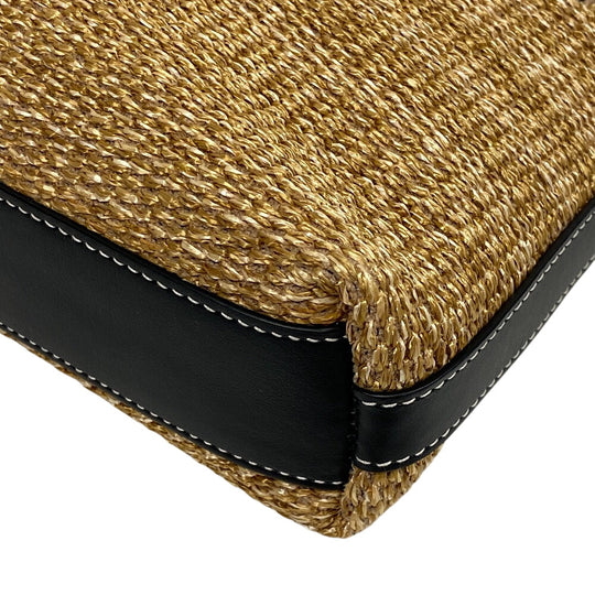 BURBERRY Clutch bag Straw, Leather beige Monogram unisex(Unisex) Used Authentic