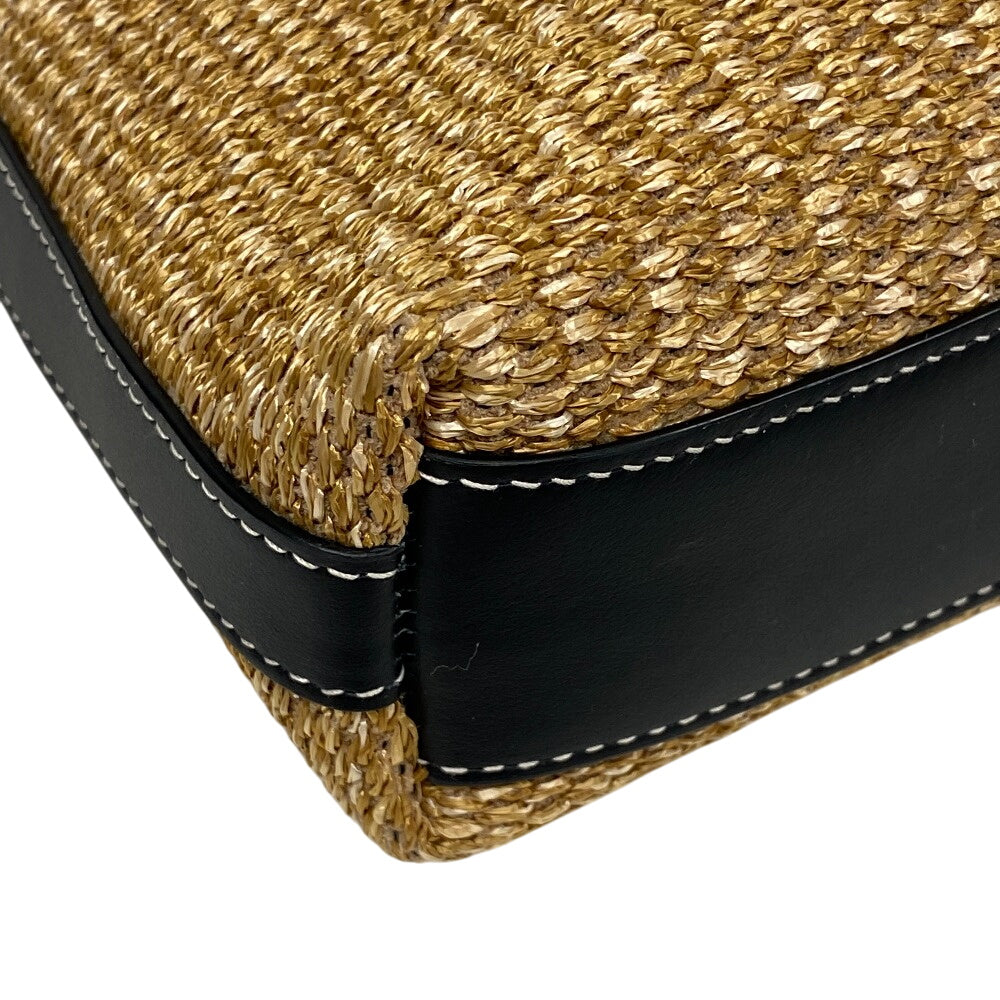 BURBERRY Clutch bag Straw, Leather beige Monogram unisex(Unisex) Used Authentic