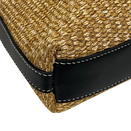 BURBERRY Clutch bag Straw, Leather beige Monogram unisex(Unisex) Used Authentic