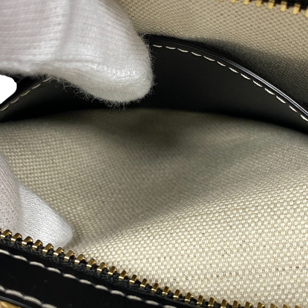 BURBERRY Clutch bag Straw, Leather beige Monogram unisex(Unisex) Used Authentic