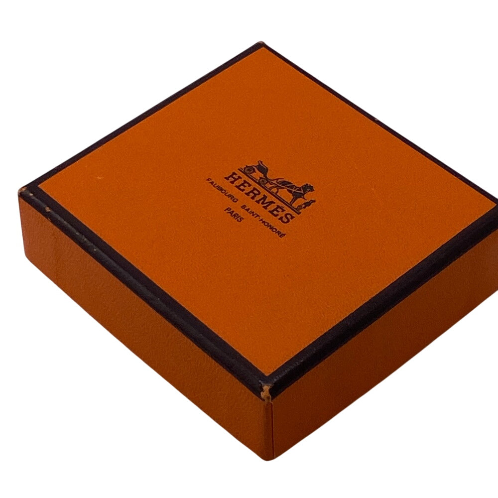 HERMES Pierce Gold Plated Silver Chene Dunkle Women Used Authentic