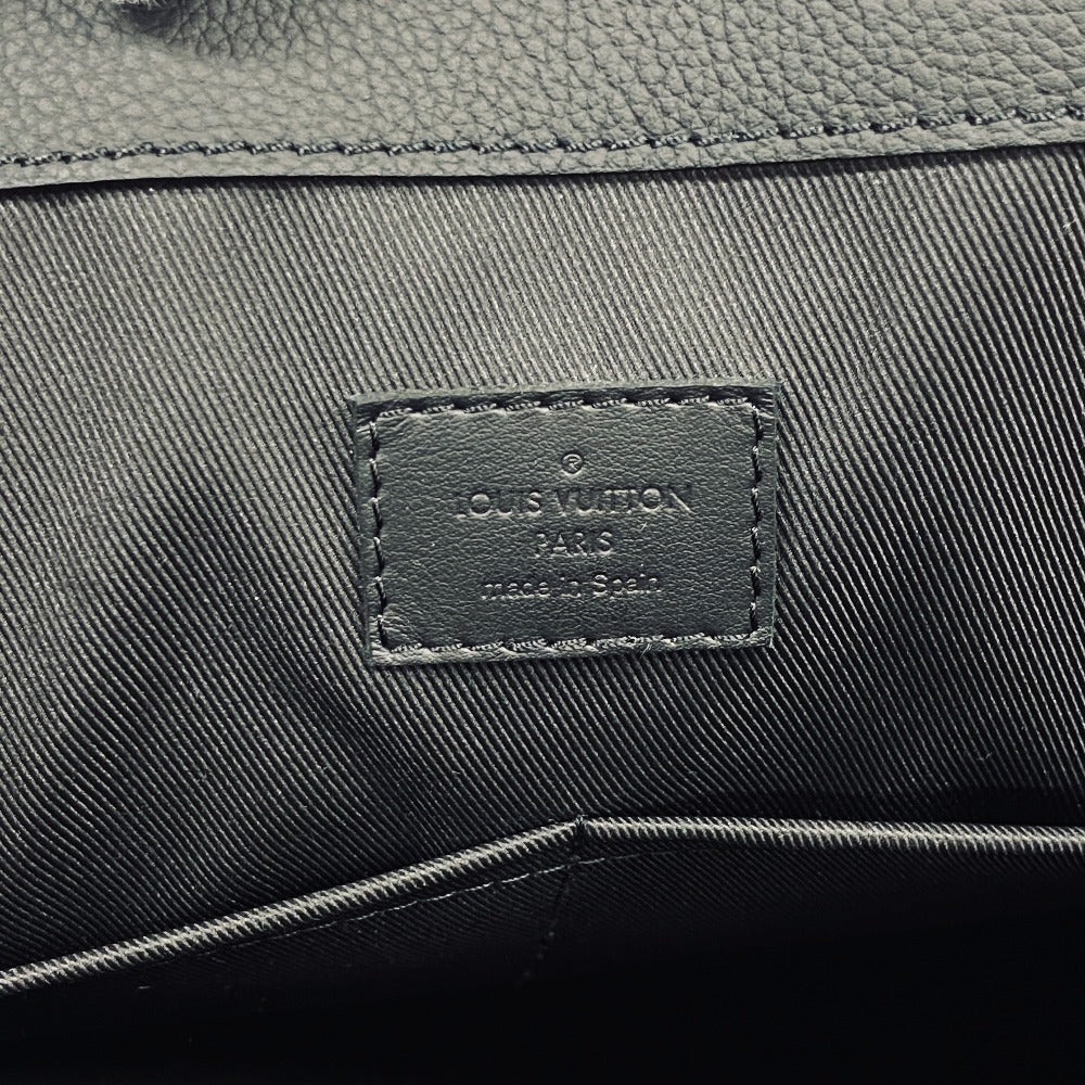 LOUIS VUITTON Tote Bag M57308 leather Noir LV logo aerogram take off tote mens Used Authentic