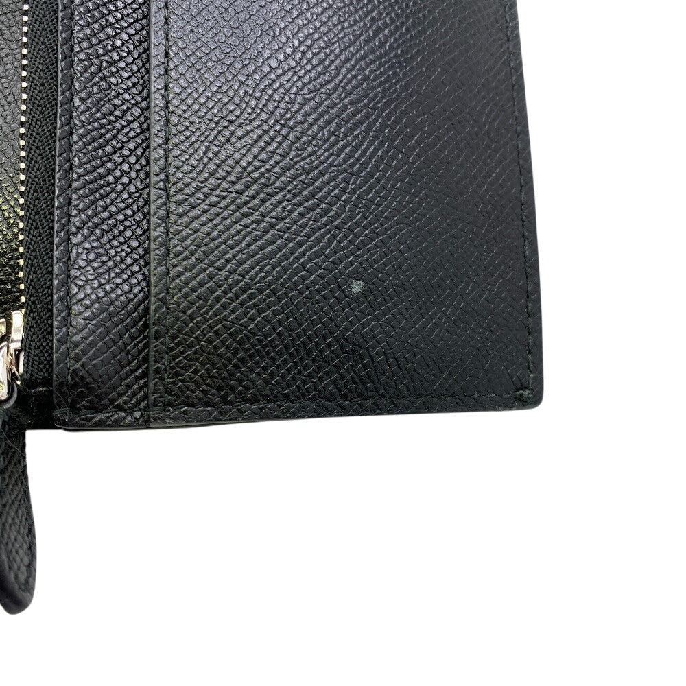 BURBERRY Long Wallet Purse 8062692 leather black 1 TB logo Bifold Wallet(Unisex) Used Authentic