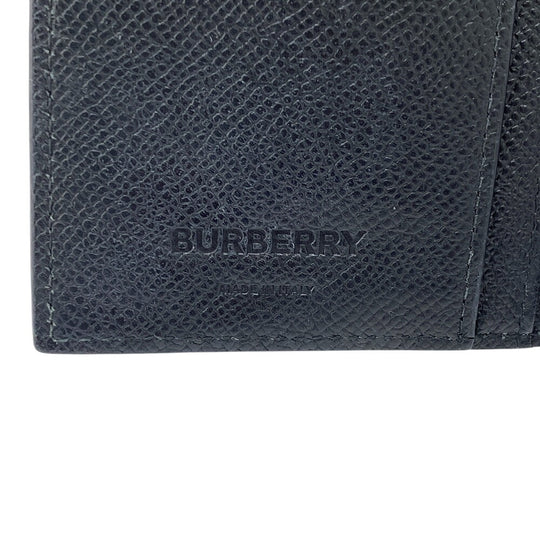 BURBERRY Long Wallet Purse 8062692 leather black 1 TB logo Bifold Wallet(Unisex) Used Authentic