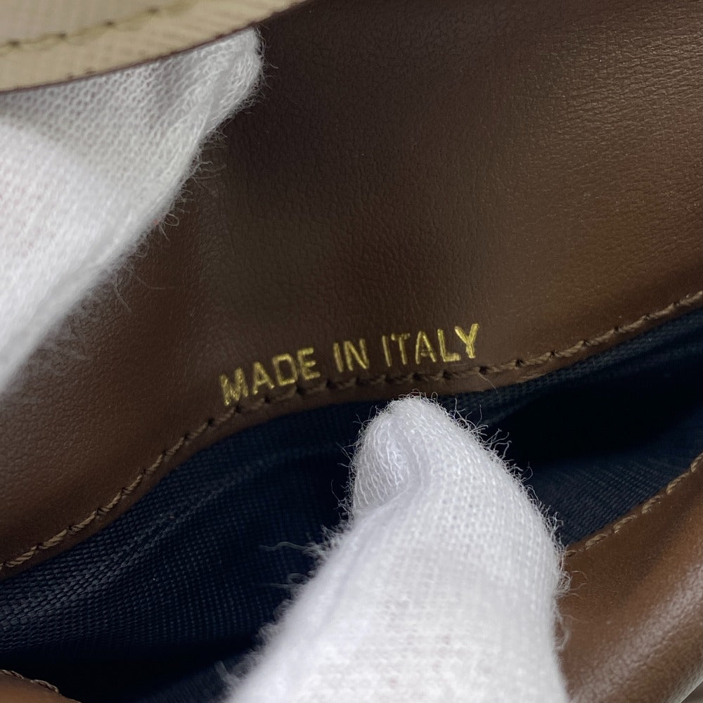 MARNI Tri-fold wallet leather beige Button hook type Women Used Authentic