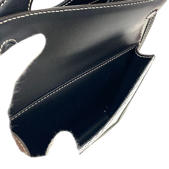 BURBERRY Handbag Canvas, Leather black 2WAY Horse ferry print Mini two-tone Women Used Authentic