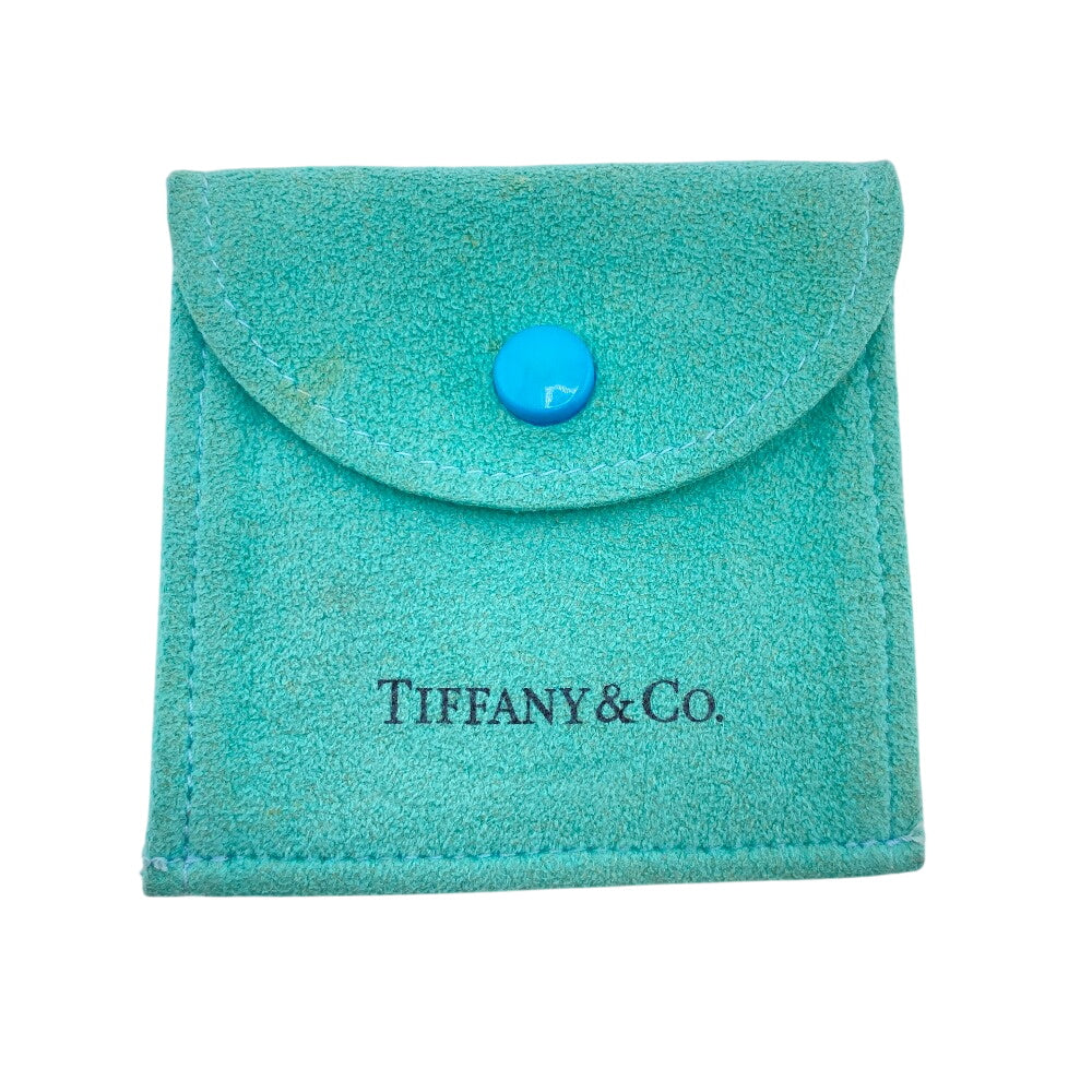 TIFFANY&Co. Necklace Silver925, Diamond Silver Open Heart 1P Women Used Authentic