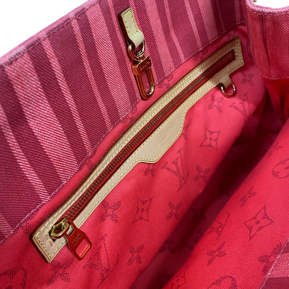 LOUIS VUITTON Tote Bag M94146 canvas pink logo Plat'n Soleil Hippo PM Women Used Authentic