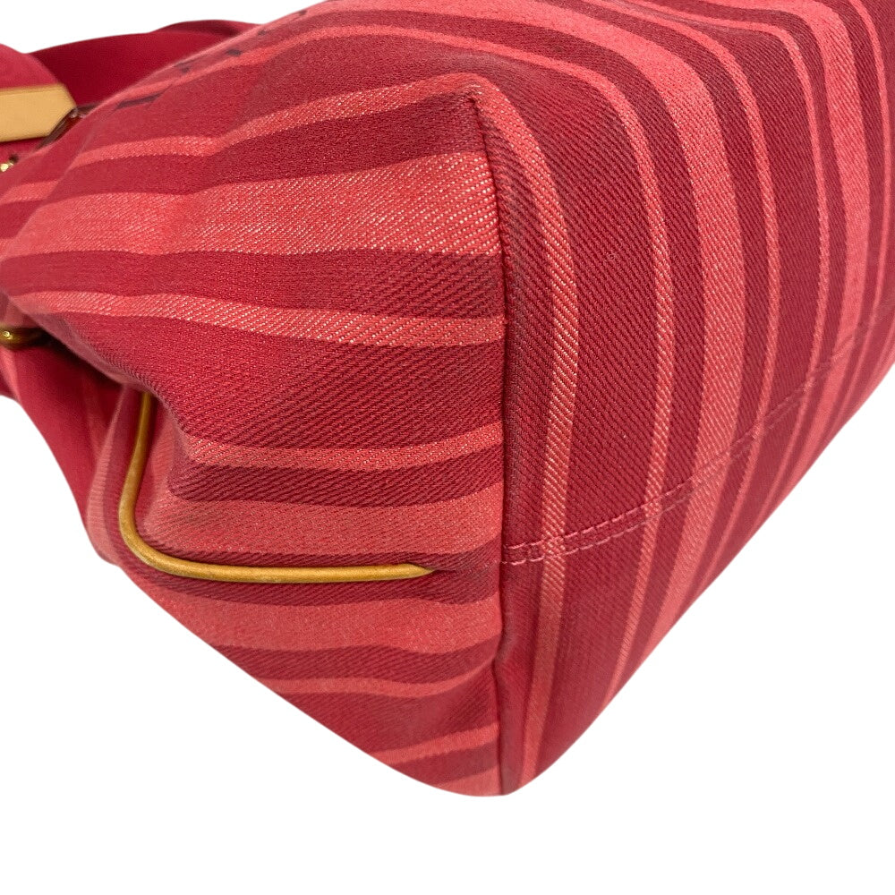 LOUIS VUITTON Tote Bag M94146 canvas pink logo Plat'n Soleil Hippo PM Women Used Authentic