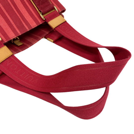 LOUIS VUITTON Tote Bag M94146 canvas pink logo Plat'n Soleil Hippo PM Women Used Authentic