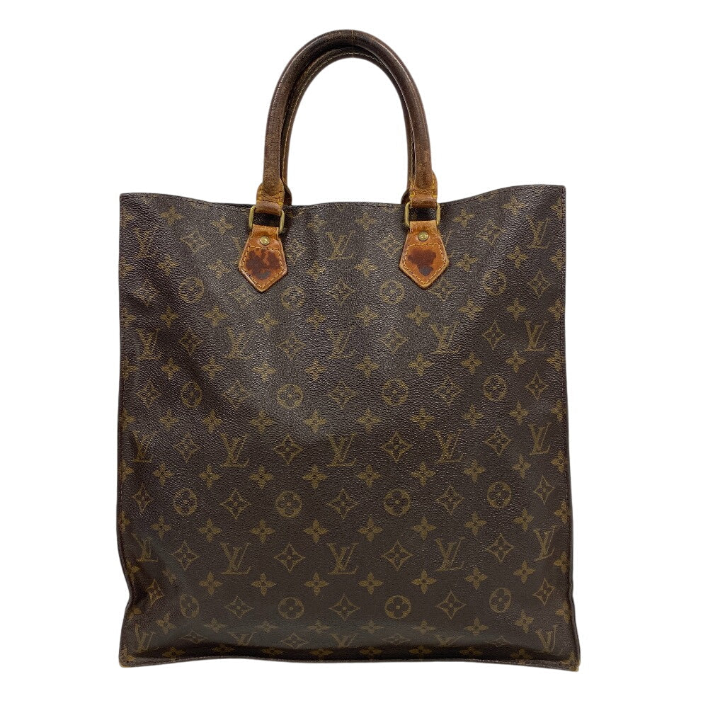 LOUIS VUITTON Tote Bag M51140 leather Brown Monogram Sac Plat Women(Unisex) Used Authentic