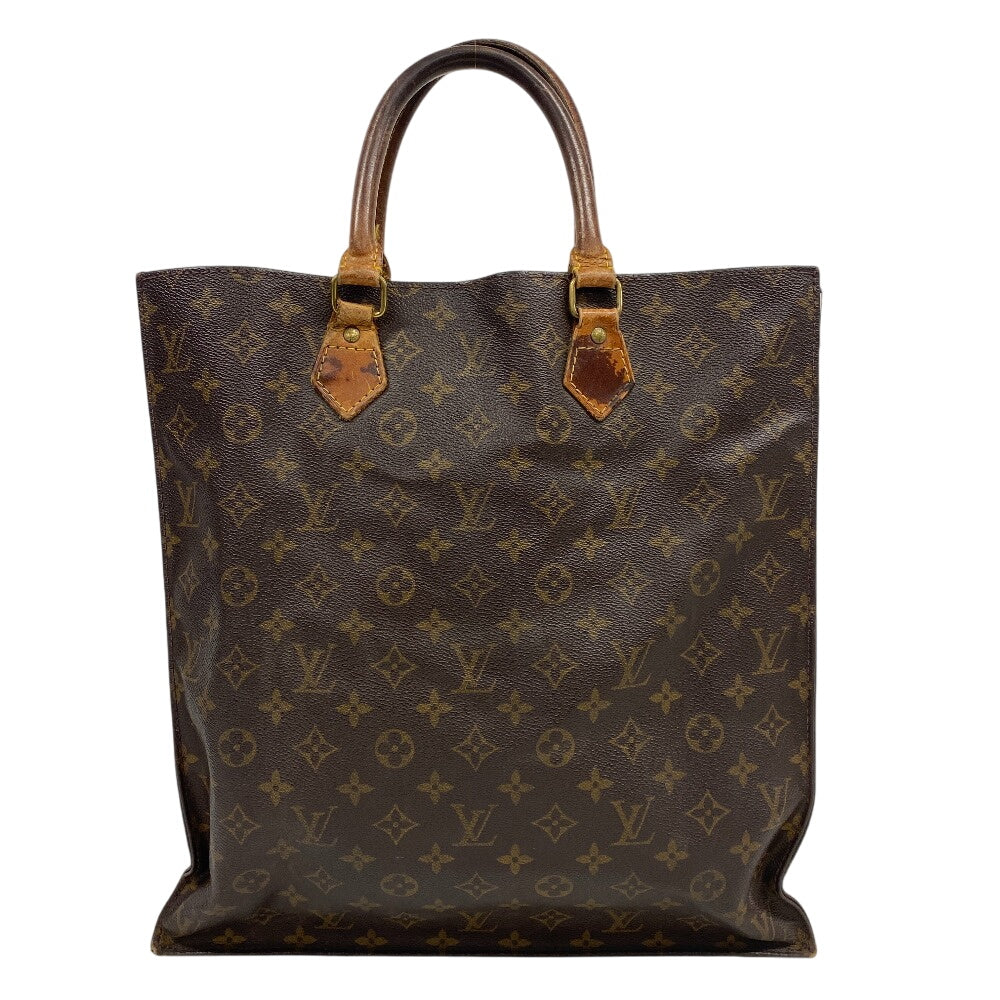 LOUIS VUITTON Tote Bag M51140 leather Brown Monogram Sac Plat Women(Unisex) Used Authentic