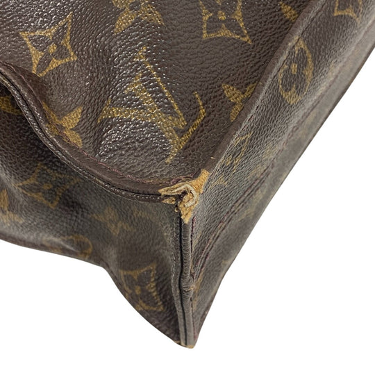 LOUIS VUITTON Tote Bag M51140 leather Brown Monogram Sac Plat Women(Unisex) Used Authentic