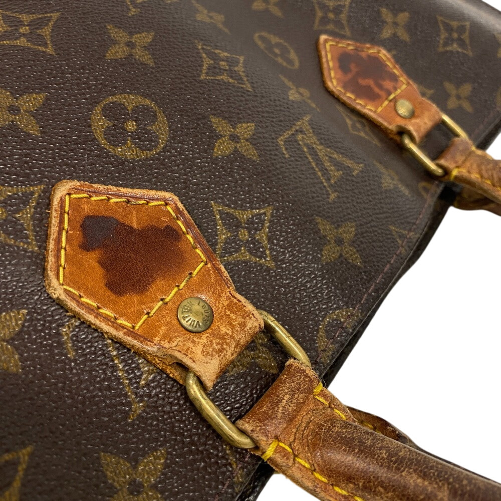 LOUIS VUITTON Tote Bag M51140 leather Brown Monogram Sac Plat Women(Unisex) Used Authentic