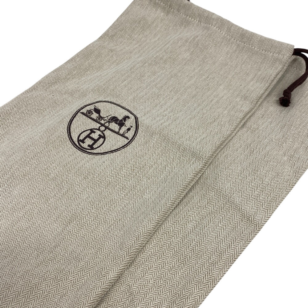 HERMES Sandals leather black velcro strap Enid Women 35 Used Authentic