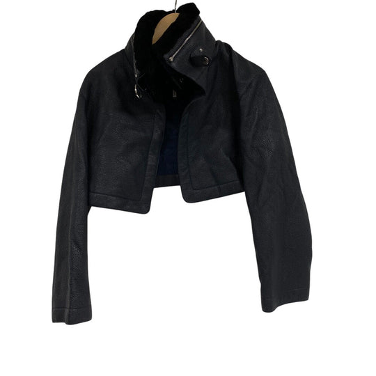 HERMES Riders jacket Sheepskin, Cashmere black liner vest mens 34 Used Authentic