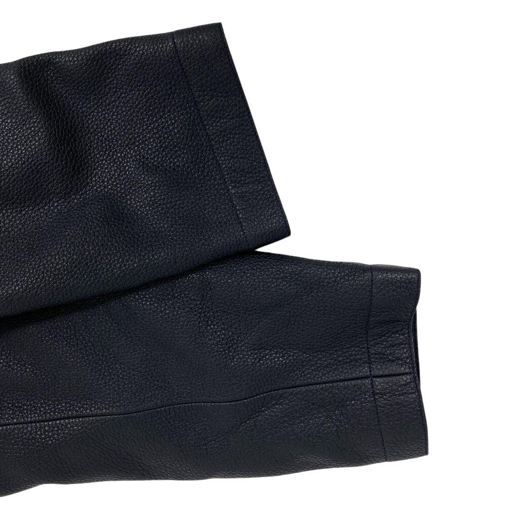 HERMES Riders jacket Sheepskin, Cashmere black liner vest mens 34 Used Authentic