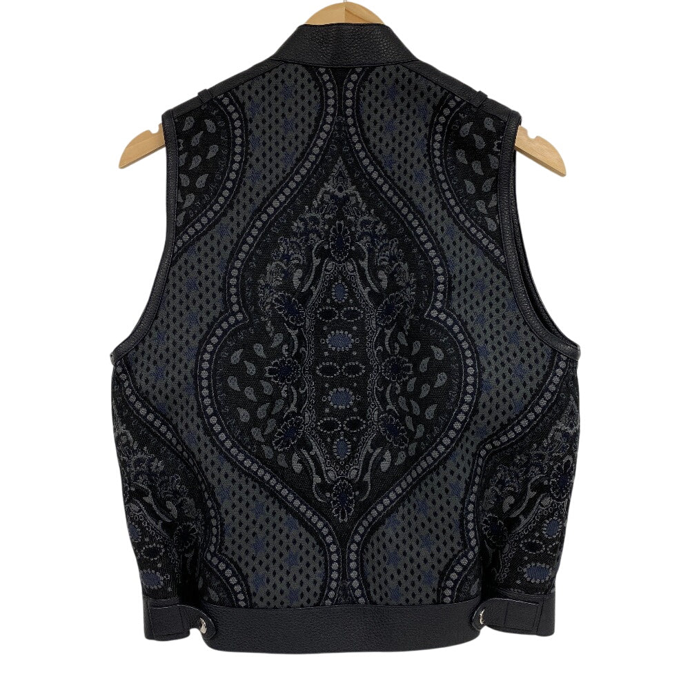 HERMES Riders jacket Sheepskin, Cashmere black liner vest mens 34 Used Authentic