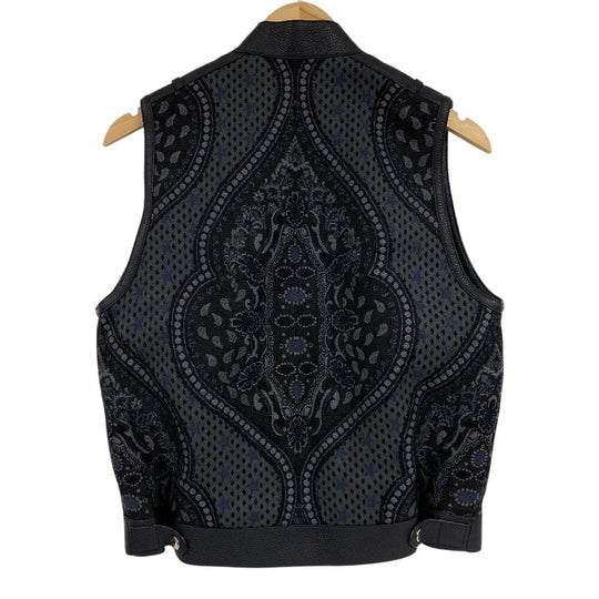 HERMES Riders jacket Sheepskin, Cashmere black liner vest mens 34 Used Authentic