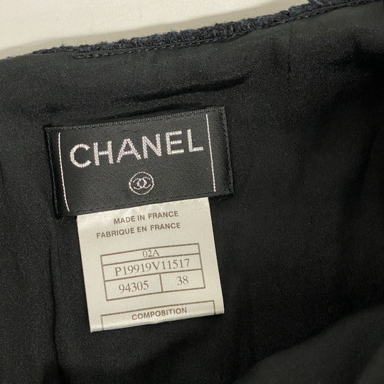 CHANEL setup P19919V11517 cotton black setup Sequin Women 38 Used Authentic