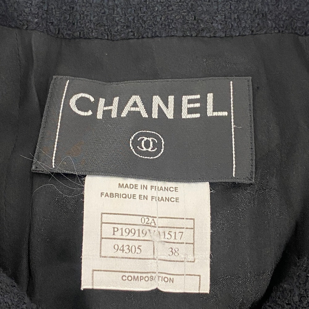 CHANEL setup P19919V11517 cotton black setup Sequin Women 38 Used Authentic