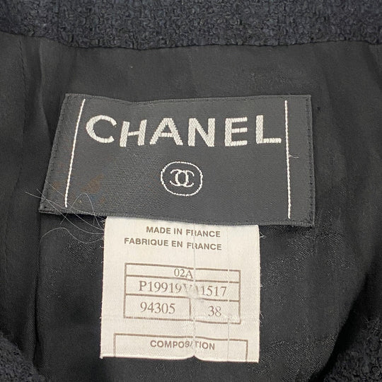 CHANEL setup P19919V11517 cotton black setup Sequin Women 38 Used Authentic