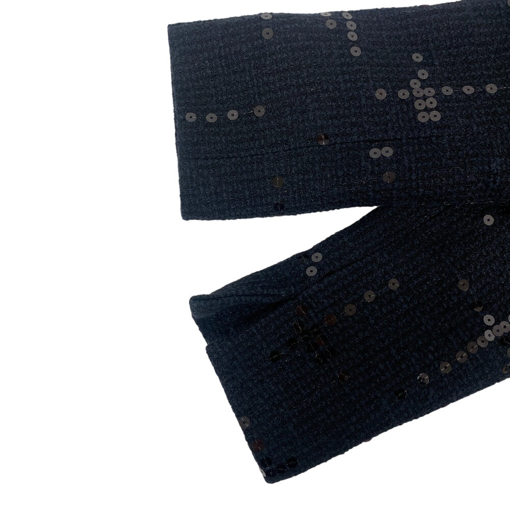CHANEL setup P19919V11517 cotton black setup Sequin Women 38 Used Authentic