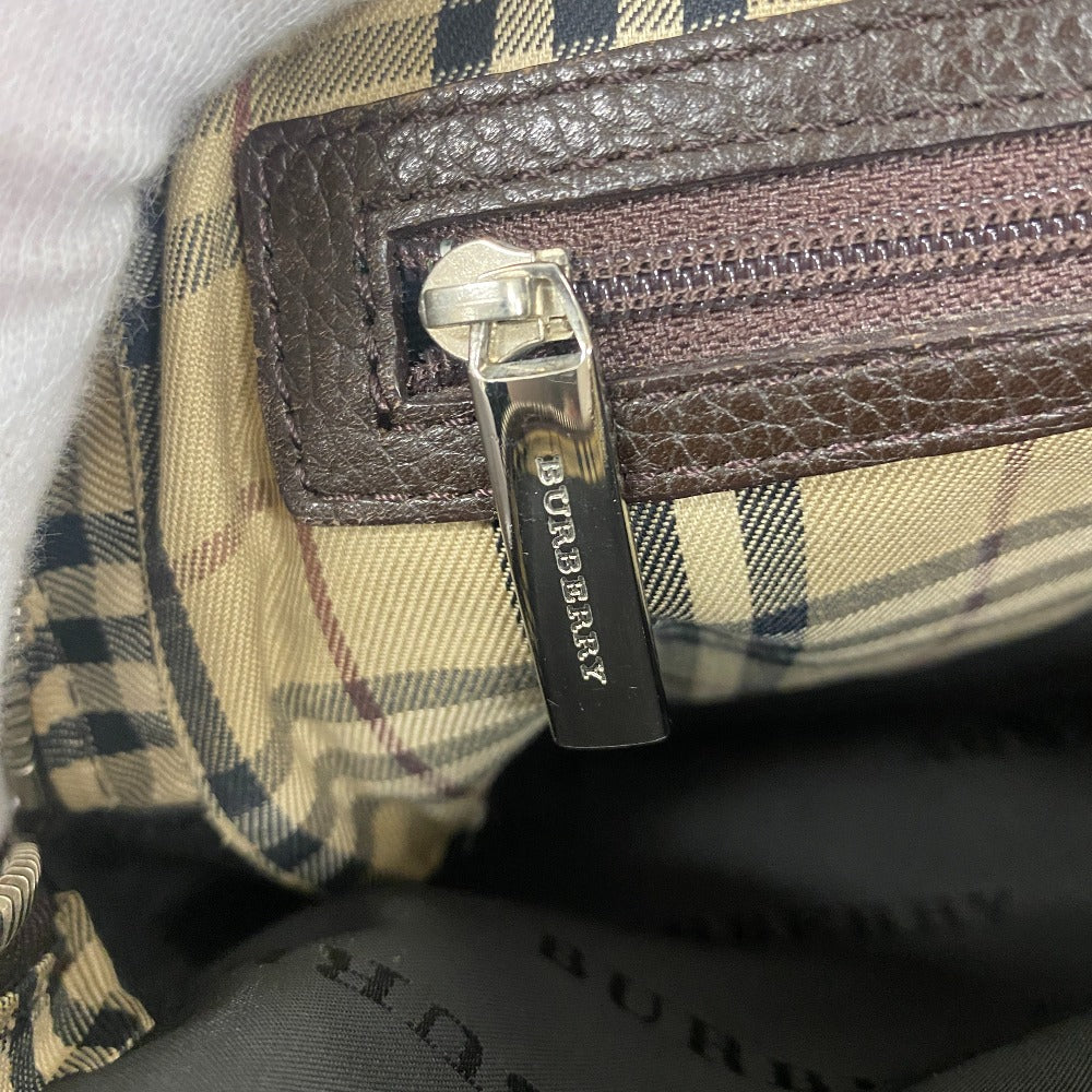 BURBERRY Clutch bag leather Brown Clutch bag mens Used Authentic