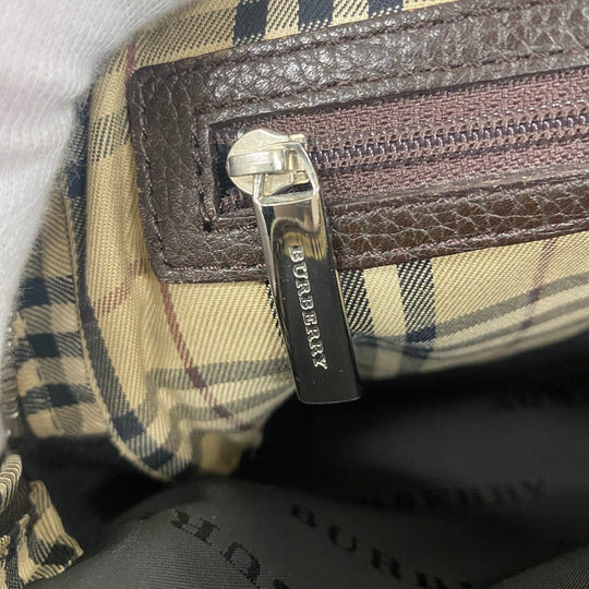 BURBERRY Clutch bag leather Brown Clutch bag mens Used Authentic