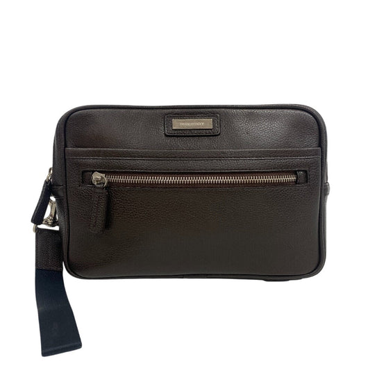 BURBERRY Clutch bag leather Brown Clutch bag mens Used Authentic