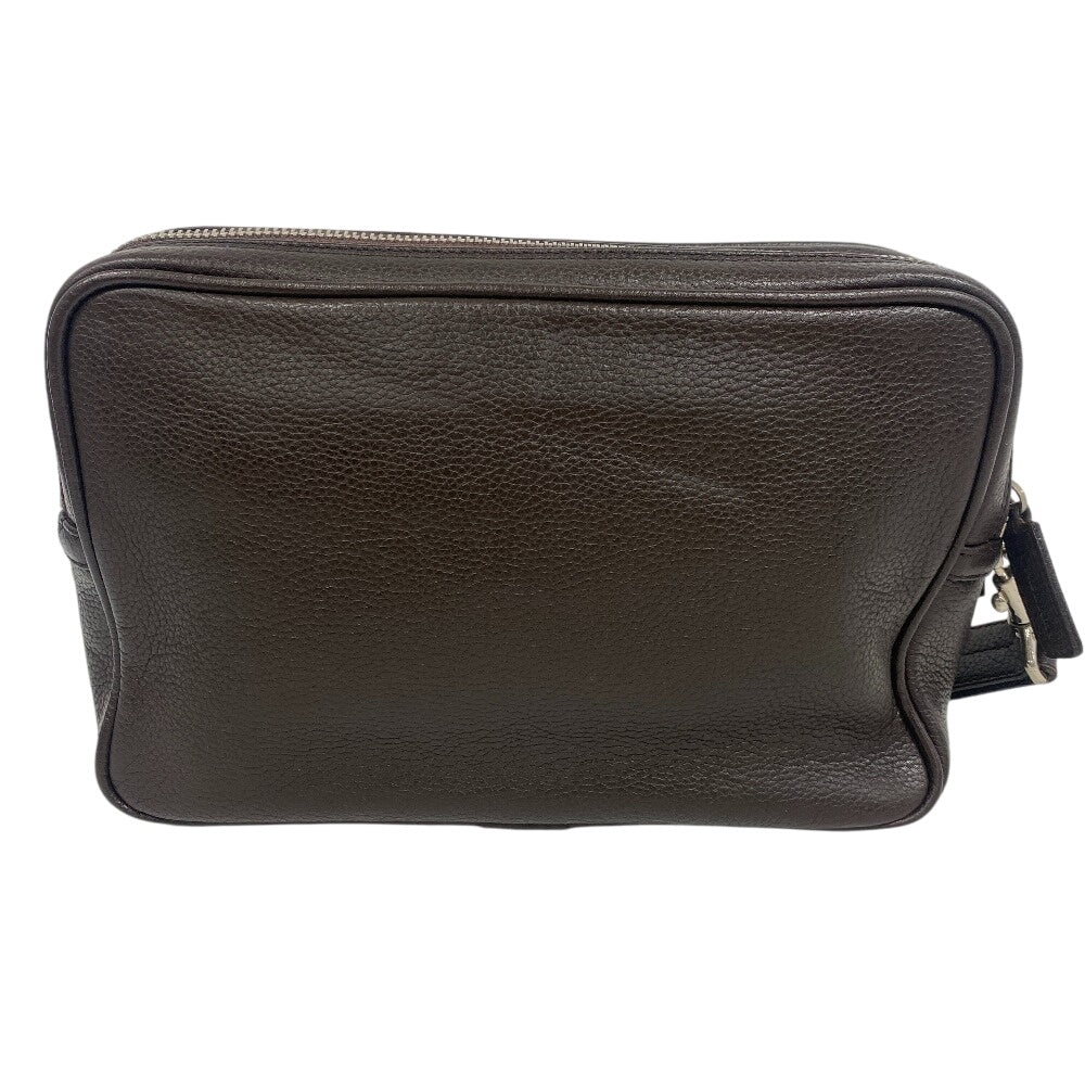 BURBERRY Clutch bag leather Brown Clutch bag mens Used Authentic