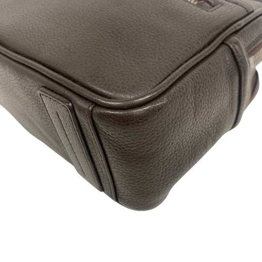 BURBERRY Clutch bag leather Brown Clutch bag mens Used Authentic