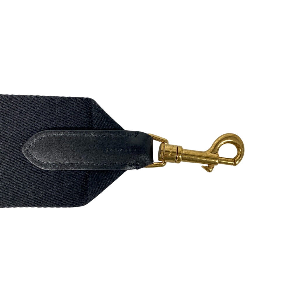CELINE Shoulder strap canvas black jacquard long strap Women Used Authentic