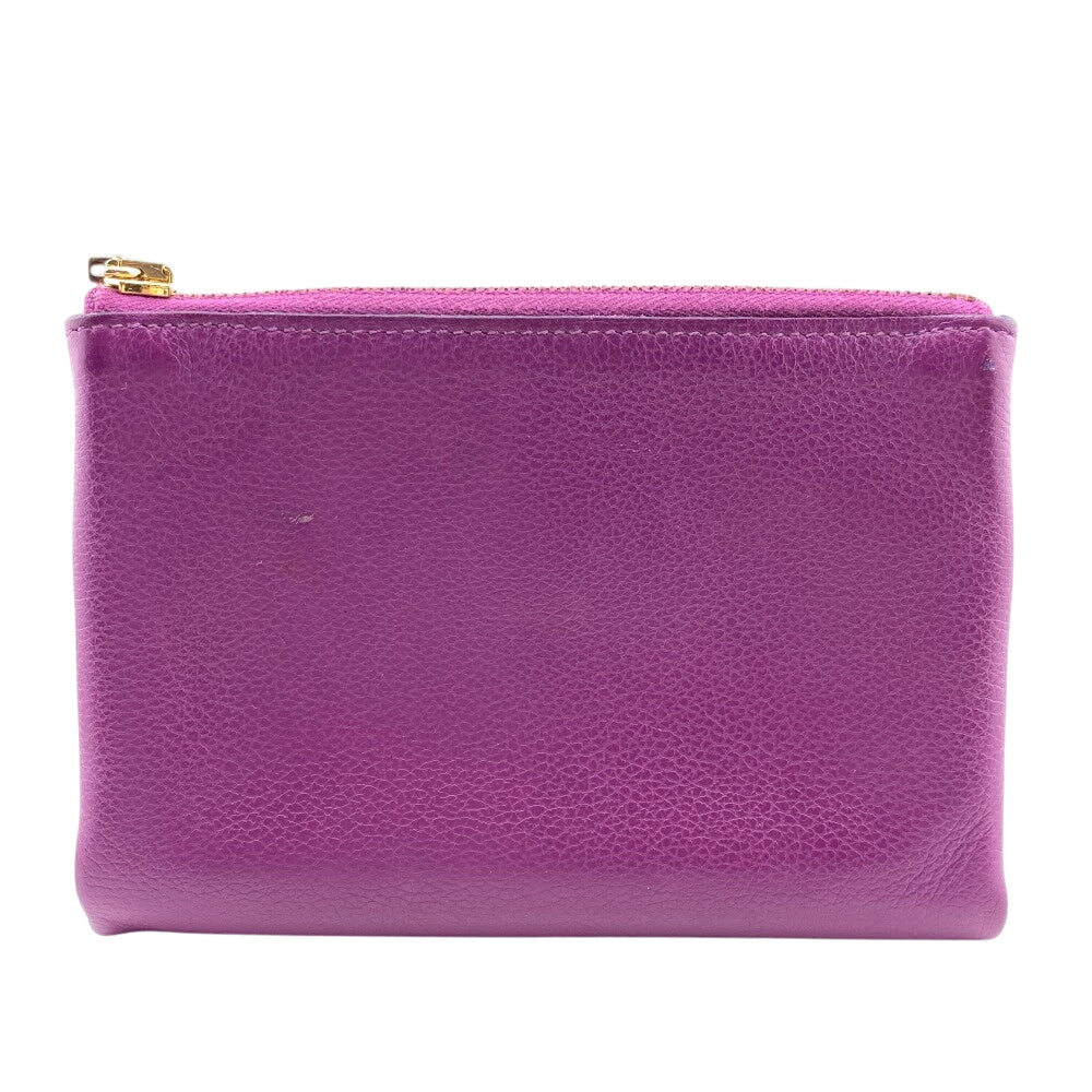 HERMES Pouch Taurillon Clemence purple Atto PM