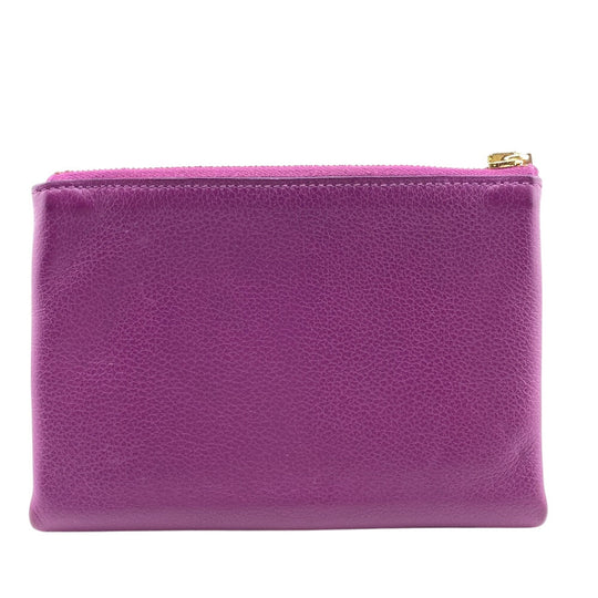 HERMES Pouch Taurillon Clemence purple Atto PM
