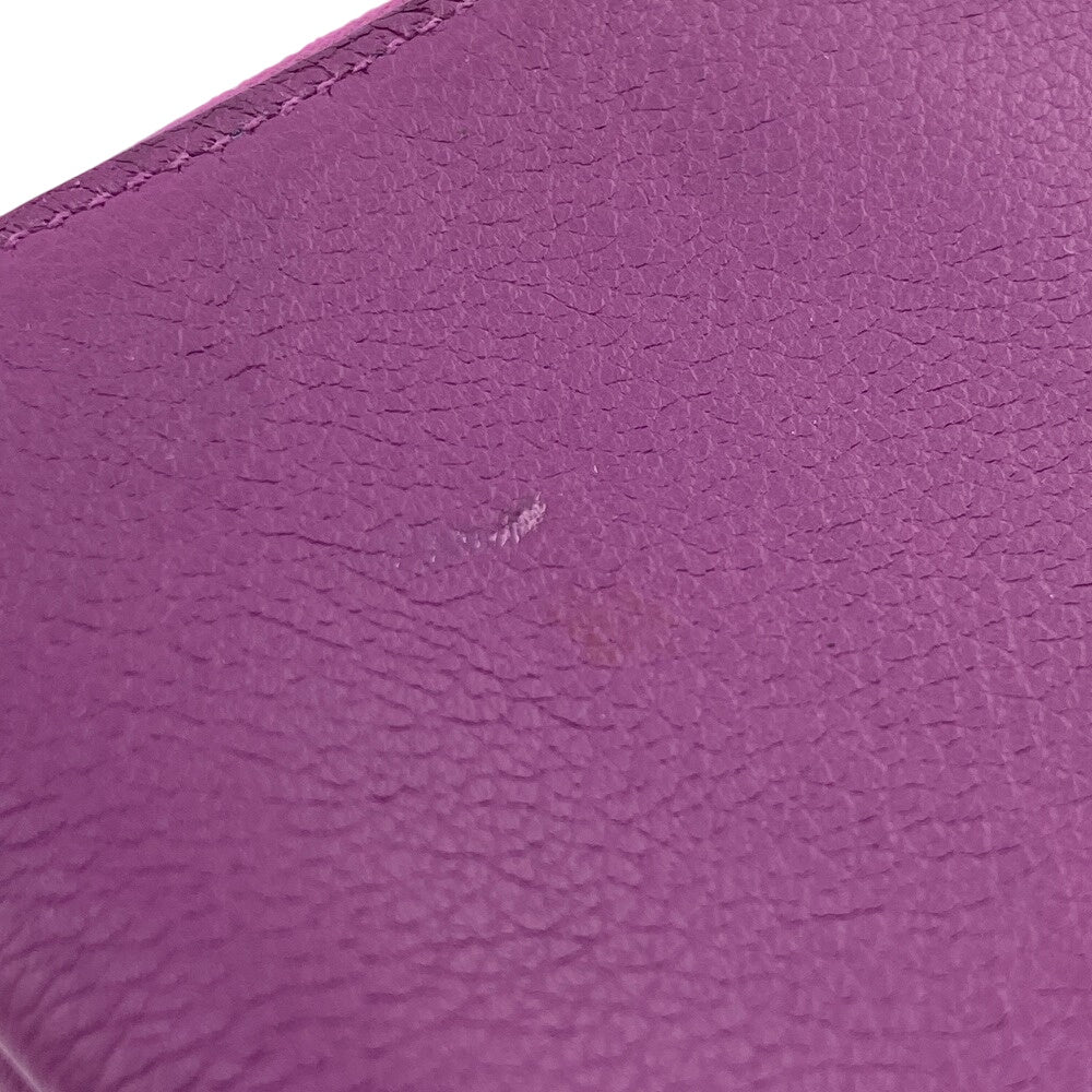 HERMES Pouch Taurillon Clemence purple Atto PM