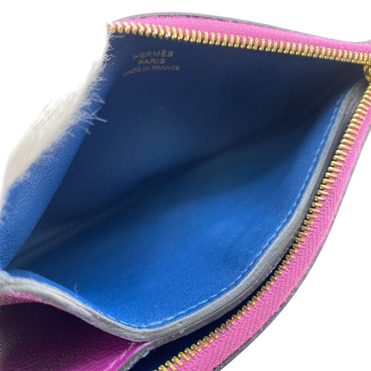 HERMES Pouch Taurillon Clemence purple Atto PM