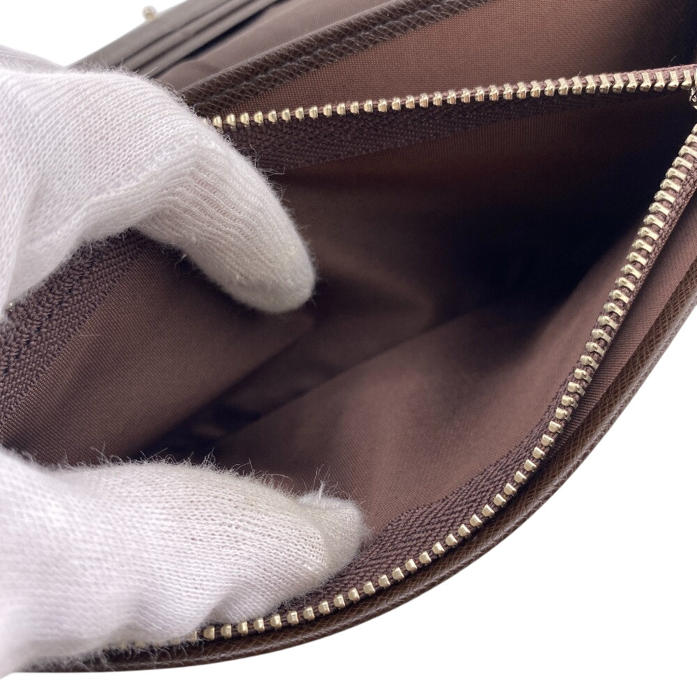 BURBERRY Long Wallet Purse Nylon, Leather Brown Nova Check