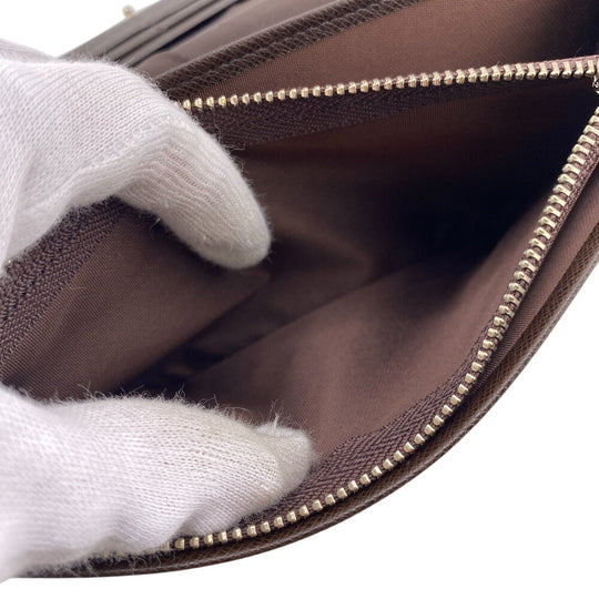 BURBERRY Long Wallet Purse Nylon, Leather Brown Nova Check